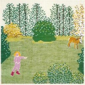 Girl with Animals, Calendar 1991