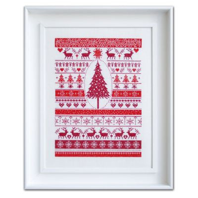Red Christmas Cross Stitch Kit Red Christmas Cross Stitch Kit