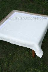 Double Hem Stitched Large Table Square