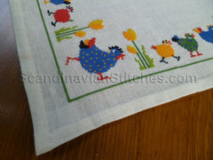 Spring Hens Tablecloth