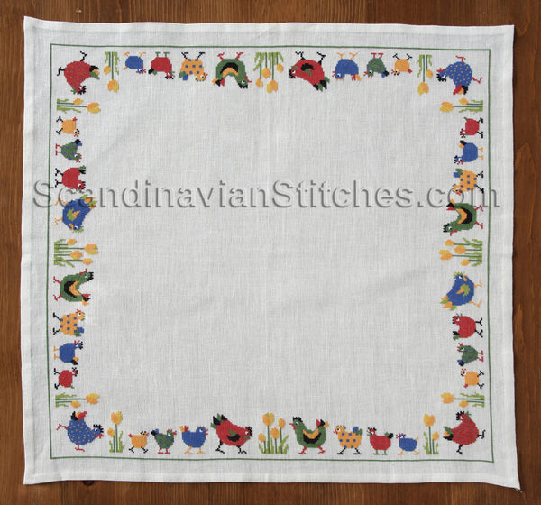 Spring Hens Tablecloth