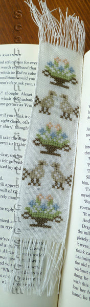 Birds with Flowers Bookmark