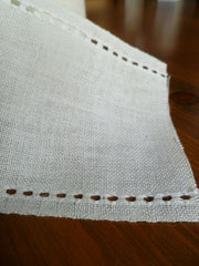 Ecru Banding with Pulled Thread Edges