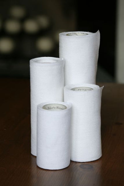 White Linen Banding - various widths